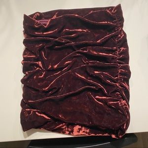 Free people velvet mini skirt maroon